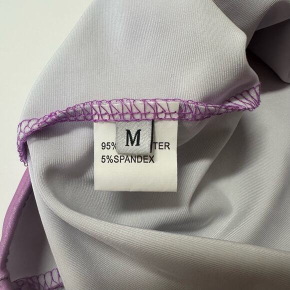 Purple Iridescent Spaghetti Strap Bodycon Mini Dress Medium - Picture 3 of 7